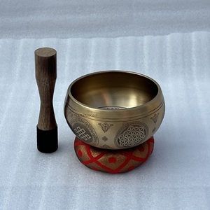 Cuencos Tibetanos de Bronce de Alta Calidad con Sonido Martillado para Meditación, con Mazo y Cojín - Product Image 6