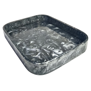 Plateau rond décoratif en résine polie, disponible en plusieurs couleurs, écologique, organisateur de cosmétiques pour fêtes, décoration intérieure, vanité, haute qualité - Product Image 3