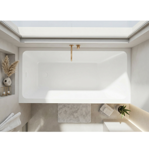 Bañera de acrílico Salvere FW-A-6032R22, ecológica, moderna y contemporánea, para baño, hotel o residencia, de una pieza con borde. - Product Image 6