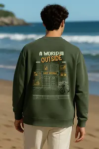 Sudadera de Hombre con Hombros Caídos, Estampado Gráfico con Logotipo Personalizado, de Alta Calidad, para Invierno, 440 GSM, Felpa Gruesa, Gran Venta - Product Image 5
