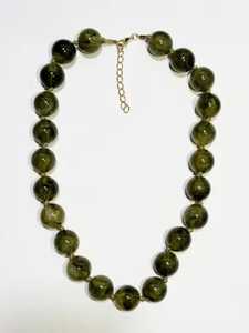 Collier ras du cou bohème en perles de résine verte pour femme, écologique, fait main, thème ange, mode Noël, artisanat d'été - Product Image 2