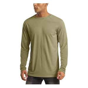 T-shirt à manches longues pour homme avec logo personnalisé, service OEM, vêtements de sport, tissu 100% polyester/coton/élasthanne. - Product Image 2