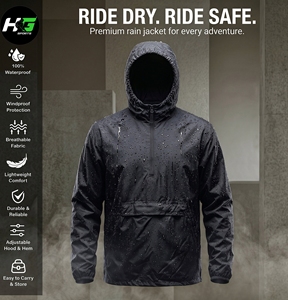 Custom Logo Thick Waterproof Windproof Water Resistant Stand Zipper Jacket Outdoor Sports hiking <b>hooded</b> rain jacket - Product Image 4