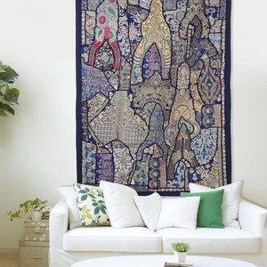 Indian Cotton Sari Patchwork Wall Tapestry Embroidered Boho Home Decor High Quality Wedding - Product Image 6