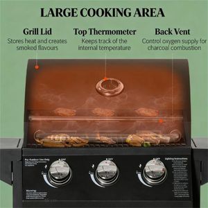 Portable Outdoor Barbecue Grill Black Color Easy-to-Carry <b>BBQ</b> Grills - Product Image 2