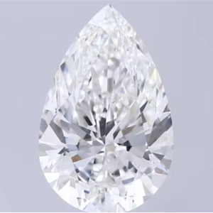 Diamant blanc en forme de poire de 5 carats, symétrie exceptionnelle et éclat de feu glacé époustouflant, pour la création de bijoux fins sur mesure. - Product Image 1