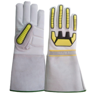 Guantes de Seguridad de Cuero de Vaca de Alta Resistencia con Revestimiento de Goma TPR para Protección de Manos en Trabajos Industriales, Soldadura TIG, Construcción y Tareas Mecánicas - Product Image 5