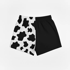 Shorts d'été pour hommes, style golf et loisirs, tendance, taille mi-haute élastique, couleur unie, en maille côtelée peignée - Product Image 5