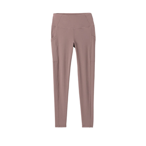 Leggings taille haute à coutures, longueur intégrale, vert uni, style sportif, extensibles, respirants, antibactériens, avec poches, en Spandex/Nylon pour femme - Product Image 1