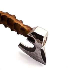 ขวานตัดไม้ Burraq Custom ขนาด 19 นิ้ว หัวแบบ Tomahawk ทำด้วยมือจากเหล็กกล้าไร้สนิมอุตสาหกรรม ด้ามไม้พะยูง ปลอกหนัง ใบมีดขนาด 4.5 นิ้ว - Product Image 5