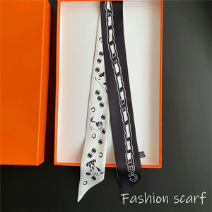 Nouveau foulard coréen d'été pour femme, petit foulard en sergé avec boucle décorative et ruban, idéal pour la poignée de sac ou comme bandeau, souvenir - Product Image 2