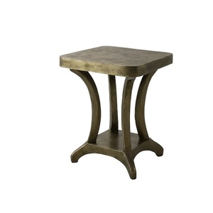 High End Ultimate Design <b>Round</b> <b>Side</b> <b>Table</b> With Walnut Top And Marble Base Contemporary Design Living Room Furniture - Product Image 2