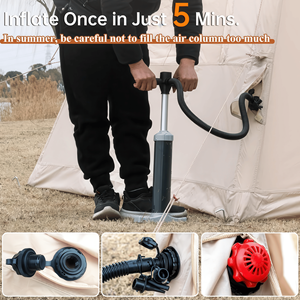 Pompe à air pour tentes de glamping 4-6 personnes, installation facile, tente extérieure de luxe imperméable 4 saisons en Oxford - Product Image 6