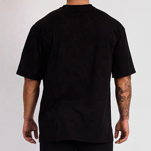 เสื้อยืดดีไซน์ไหล่ตก 100% ผ้าฝ้าย เสื้อยืดโอเวอร์ไซส์ผู้ชายสั่งทำได้ พิมพ์ลายเสื้อยืดขายส่ง รับผลิตเสื้อยืดจำนวนมาก พร้อมโลโก้ - Product Image 3