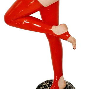 Women Red Opaque Pantyhose <b>Full</b> Length Seamless Spandex Polyester Sexy Style Daily Wear - Product Image 1