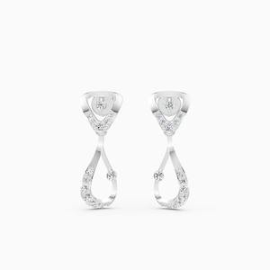 Pendientes Velisse Loop elaborados con diamantes cultivados en laboratorio de 0.34 quilates en oro amarillo, blanco y rosa de 9 quilates. - Product Image 2