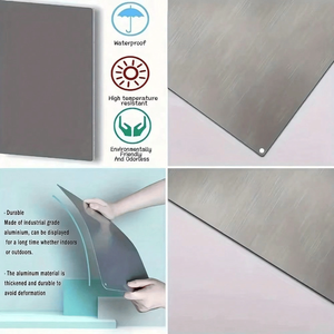 CIFbuy Segnale in metallo composito 'Proibito parcheggiare' in spagnolo, indicatore di parcheggio riflettente a lunga durata, segnale di attenzione con servizio di ritiro - Product Image 5