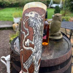 Premium Quality New Handmade Real Touch Polished Buffalo Horn Viking <b>Drinking</b> Horn <b>Stand</b> Holder Custom Size Home Decor Love - Product Image 3