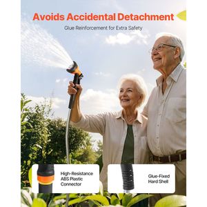 Tubo da Giardino in Acciaio Inossidabile Rinforzato da 60 Metri, Antiruggine, Anti-Piega, con Bobina Avvolgitubo e Ugello a 10 Funzioni - Product Image 6