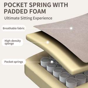 Poltrona divano singolo comodo ciniglia Club tessuto poltrona metallo nero gambe 300 libbre capacità accento Club sedia per gli ospiti per la vita - Product Image 2