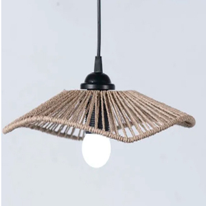 Abat-jour en corde tressée fait main, luminaires suspendus décoratifs, abat-jour pour couloir, restaurant, chevet, cuisine, lampe en corde tressée - Product Image 1