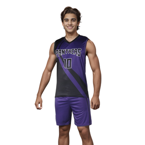 Conjunto de Uniformes de Voleibol Sublimados al por Mayor, de Secado Rápido, para Entrenamiento y Partidos, Personalizables con Nombre y Número del Equipo - Product Image 1