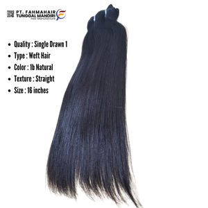 ผมมนุษย์แท้ Remy สำหรับต่อผมมนุษย์แบบ100% ผมตรงกระดูกธรรมชาติแบบอินโดนีเซียทำจากผ้าสองชั้น - Product Image 2
