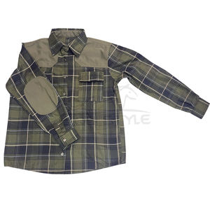 Camisa de Senderismo de Algodón al por Mayor, Estilo a Cuadros, Manga Larga, Camisa de Viaje para Exteriores, Camisa Personalizada para Trekking, Camping y Caza - Product Image 5