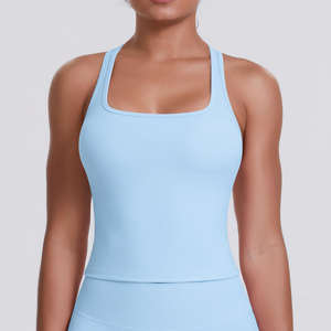 Top Deportivo Clásico Tipo Racerback con Almohadillas, Ecológico, de Secado Rápido, Transpirable, de Lona, para Gimnasio, Fitness, Yoga, para Mujer - Product Image 6