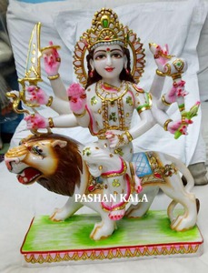 White Marble Durga Mata Statue - Product Image 2