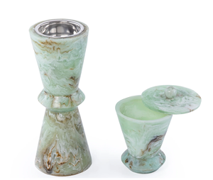 Brûleur d'encens Bakhoor en résine fait main indien, 2 pièces, fait main au Moyen-Orient, en époxy, décoration d'intérieur et cadeaux, personnalisable, utilisation toute saison - Product Image 1