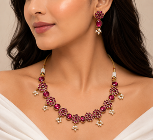 Juego de Joyería Clásica para Mujer en Plata Oxidada Antigua, con Engaste de Bisel, Diseño Floral Chapado en Oro de 18K, Ideal para Fiestas - Product Image 5