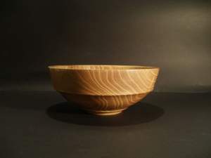 Bol à pâte en bois de bambou poli au design moderne, saladier en bois, idée cadeau d'affaires écologique, artisanat, utilisation en camping - Product Image 4