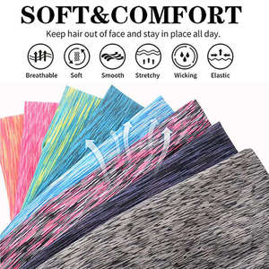 Bandeau de sport pour femmes, fin, respirant, antidérapant, en spandex, largeur 4,5 cm, pour l'exercice et le fitness, toutes saisons - Product Image 2