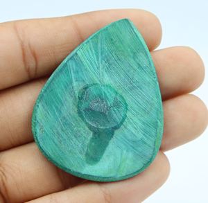 Cabujón de malaquita natural, piedra preciosa en forma de corazón, hermoso cabujón de malaquita, tamaño 52X41X6MM, para la fabricación de joyería, precio al por mayor. - Product Image 3