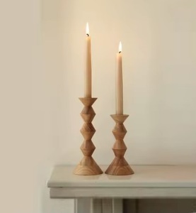 Porte-bougie écologique en bois, supports de bougies pour mariage et événements, décoration de table, faits à la main, durables, très demandés - Product Image 4
