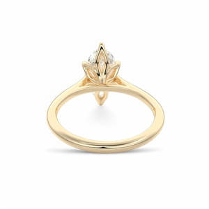 Marquise Cut Lab Grown Diamond Engagement <b>Ring</b> Solitaire Gold <b>Ring</b> Minimalist Bridal <b>Ring</b> Women Fine Jewelry - Product Image 4