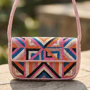 Sacs messagers perlés pour femmes, sacs à bandoulière faits à la main, pochettes de soirée pour le shopping, articles de couture - Product Image 5