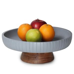 ชามไม้มะม่วงดีไซน์หรูหรา ทำด้วยมือ ออกแบบตามสั่ง สำหรับผสมและเสิร์ฟอาหาร เหมาะสำหรับเคาน์เตอร์ครัว โต๊ะอาหาร หรือสั่งซื้อจำนวนมาก - Product Image 1