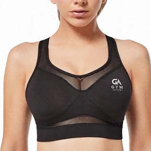 Soutien-gorge de sport GYM ACTIVE à maintien moyen, dos croisé, bretelles fines, sans coutures, pour entraînement et fitness, motif léopard, taille Plus - Product Image 5