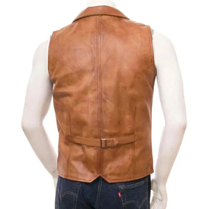 Chaleco Casual de Cuero Genuino para Hombre, con Botones, Impermeable, Resistente al Viento y Transpirable, Disponible en Todas las Tallas y Colores - Product Image 2