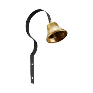 Cloche de bateau nautique avec support thermolaqué et cloche de bateau en laiton pur poli pour décoration intérieure, décoration extérieure, portails de jardin - Product Image 1