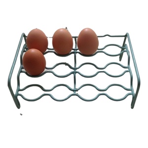 Estante para 12 Huevos, Soporte de Hierro con Recubrimiento en Polvo Verde, Instalación Vertical para Almacenamiento y Exhibición en la Cocina, Excelente Precio - Product Image 1