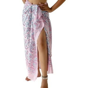 Women Sexy Flowy Sheer Chiffon <b>Sarong</b> <b>Wrap</b> Beach Cover Up Bikini Swimwear Vacation Outfit - Product Image 1