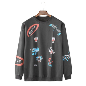 Sudadera de Invierno para Hombre, Cuello Redondo, Diseño Gráfico, 370g, Felpa de Algodón, Manga Larga, Cómoda, Informal, Estilo Urbano - Product Image 6