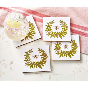 Modern MDF Enamel Coaster Set With Heat Resistant And Durable Finish For Home Decor <b>Bar</b> Accessories And Gift Items - Product Image 1