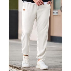 2025 hombres Casual Tapered Joggers gimnasio pantalones bolsillos cintura elástica cordón Waffle pantalones de chándal antiarrugas plisado de color - Product Image 2