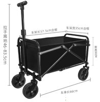 Petits chariots de plage pliables portables légers poussette chariot pliant pliable