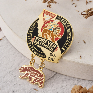 Épingles personnalisées en alliage <span class=keywords><strong>de</strong></span> zinc émaillé avec logo, badges 3D en métal doré ancre panthère, épingles à vêtements personnalisées pour souvenirs - Product Image 4