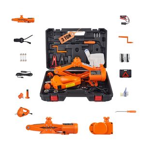 Gato eléctrico para coche de 3 toneladas/6600 lb, 12V, tipo tijera, con llave de impacto, doble soporte y control remoto para mantenimiento automotriz - Product Image 1